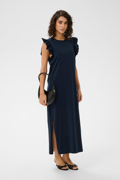 KA Celina Flounce Dress - midnight blue