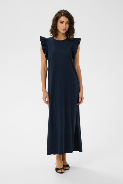 KA Celina Flounce Dress - midnight blue