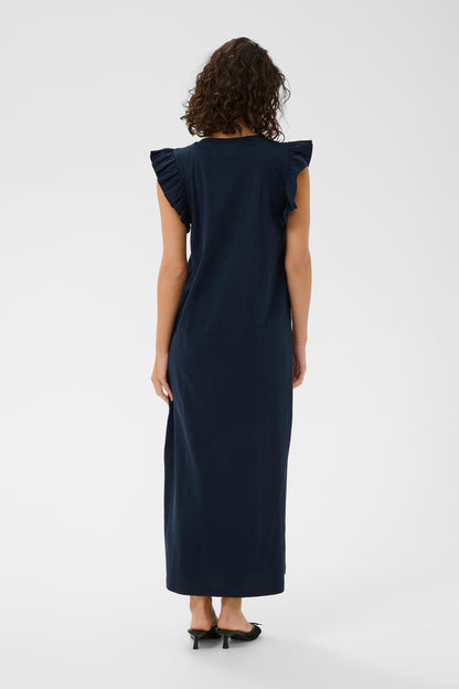 KA Celina Flounce Dress - midnight blue