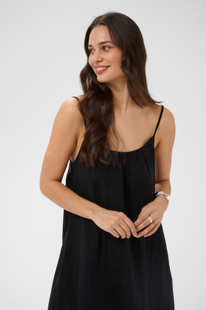 KA Pauline short strap dress - black
