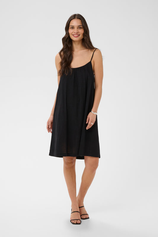 KA Pauline short strap dress - black