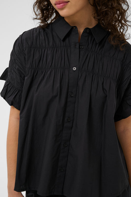 KA Verdina Flouncce Shirt - black