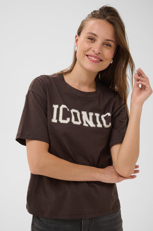 KA Alba T-shirt - Coffee Bean m/print