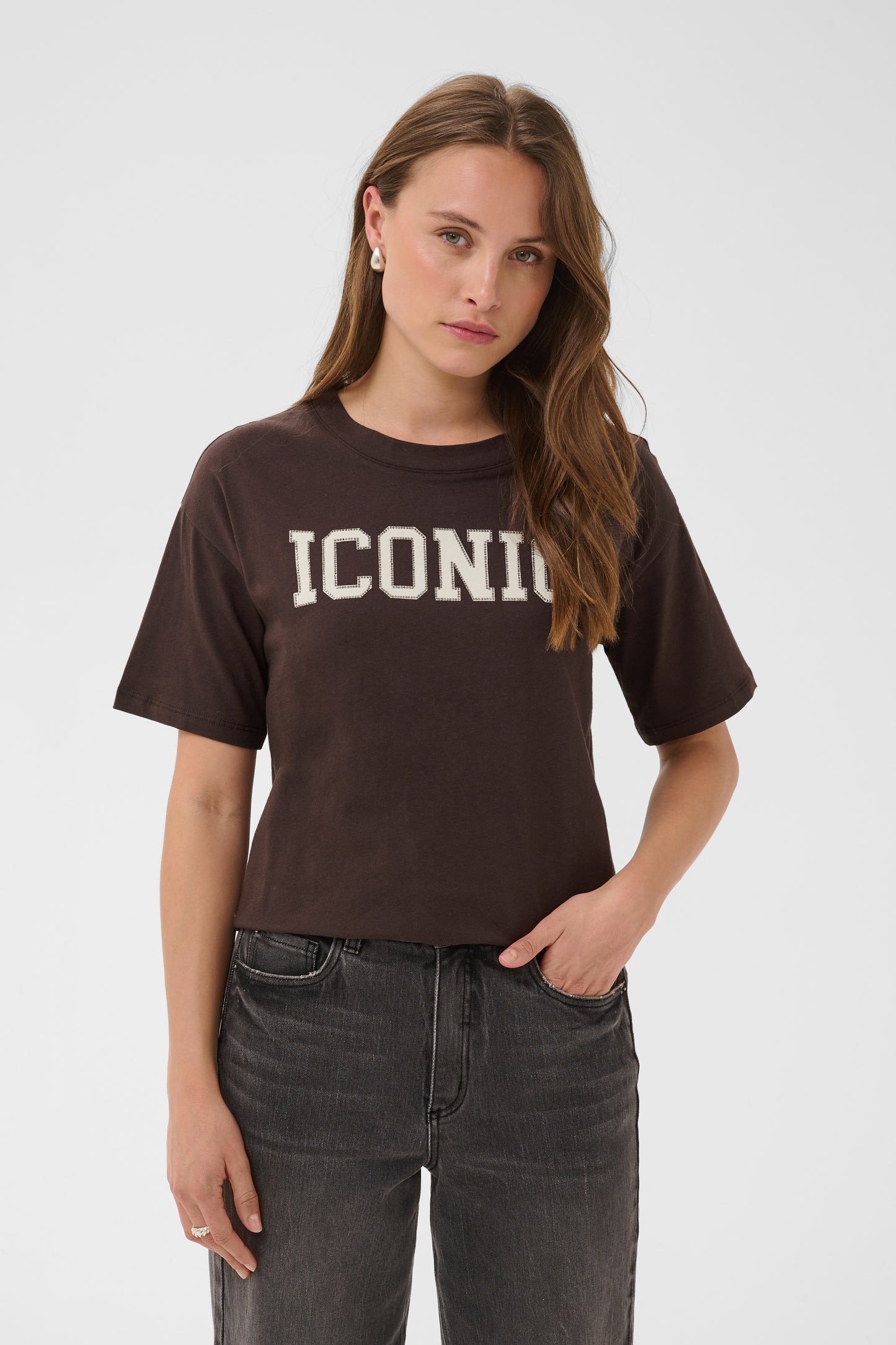 KA Alba T-shirt - Coffee Bean m/print