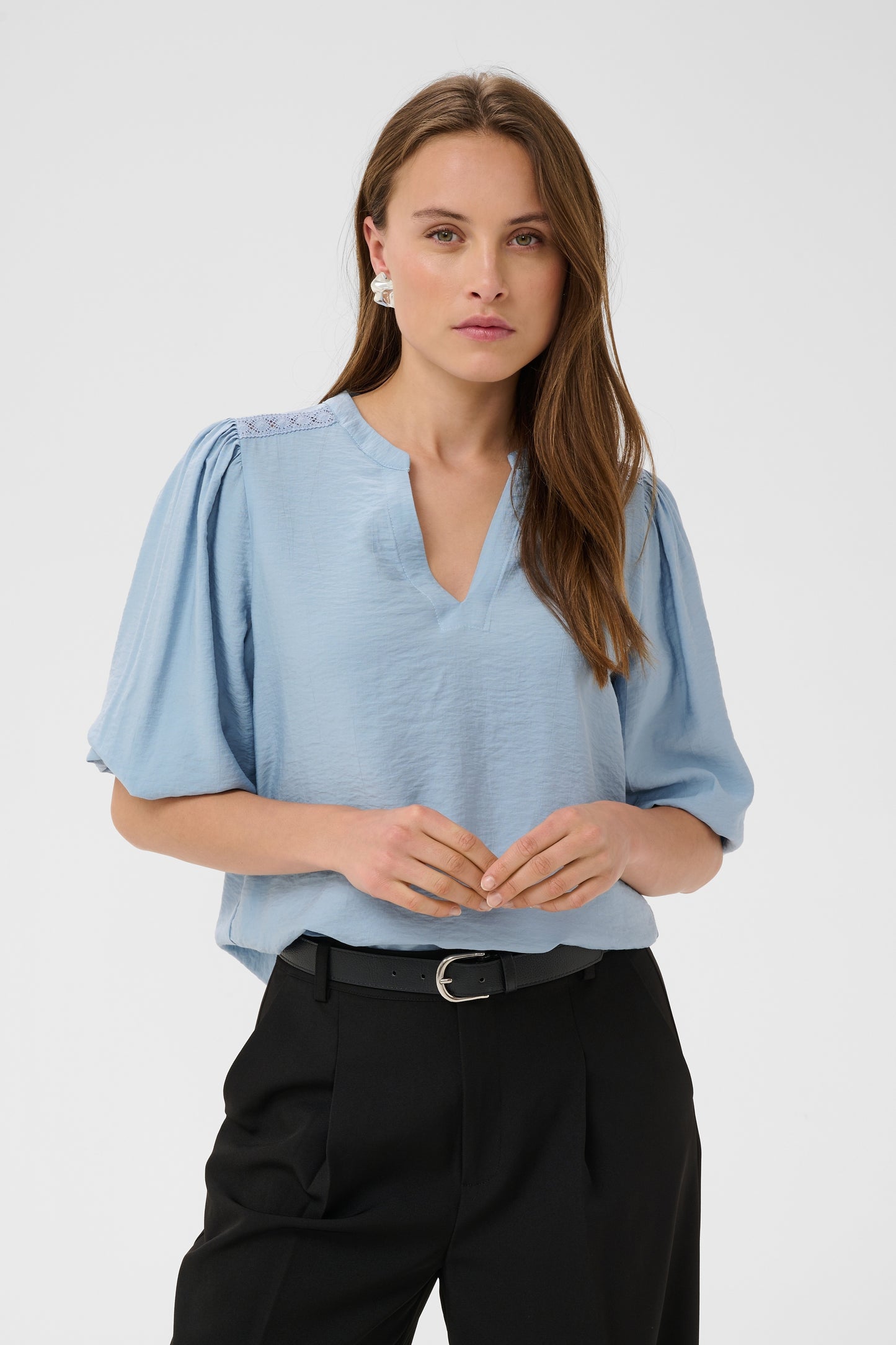 KA Alberta Blouse - blue fog