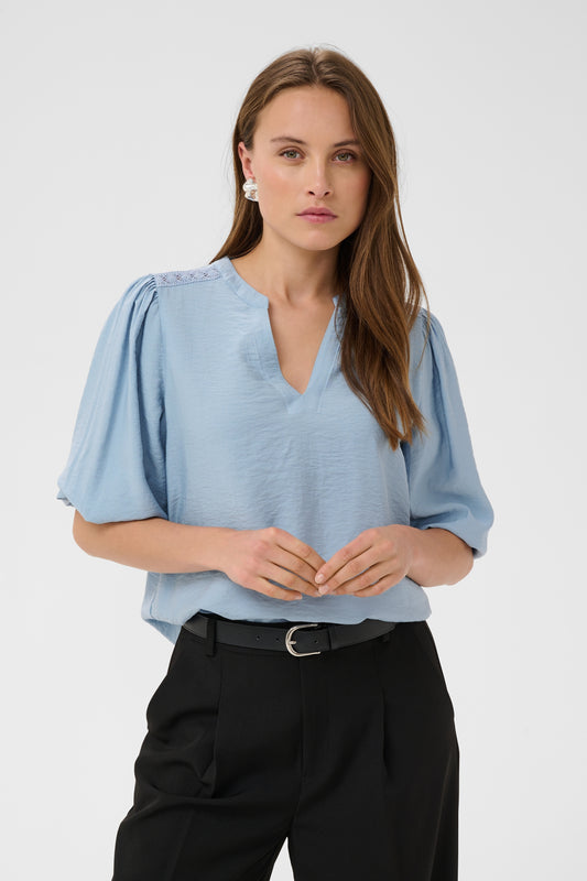 KA Alberta Blouse - blue fog