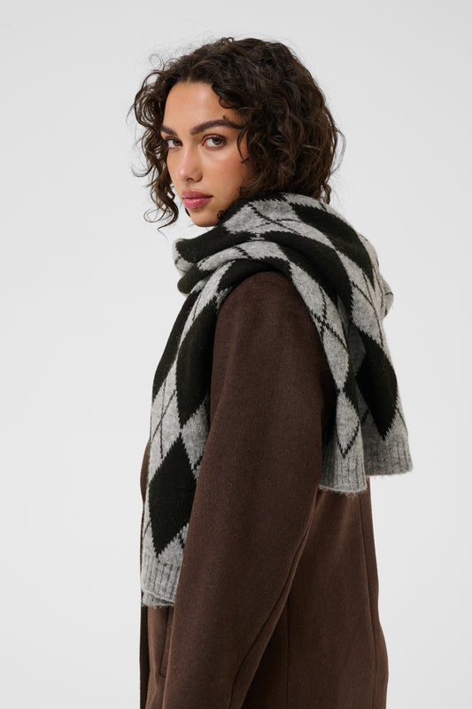 KA Harlekin Scarf - dark grey melange