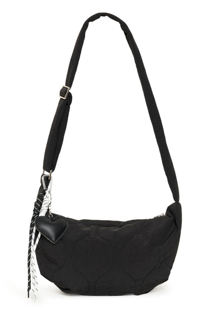 KA Jennis Quiltet Bag - sort m/keyhanger detalje