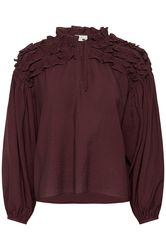 KA Nicole Blouse m/lange ærmer - fudge