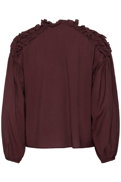 KA Nicole Blouse m/lange ærmer - fudge