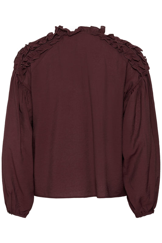 KA Nicole Blouse m/lange ærmer - fudge