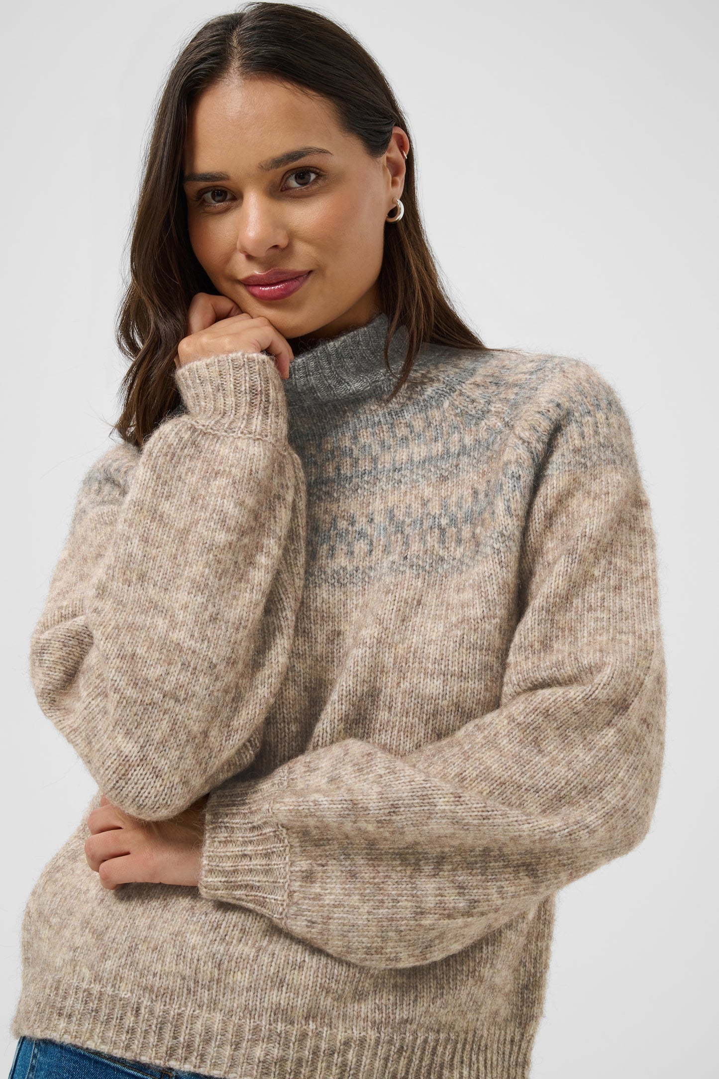 KA Gerda Pullover Knit - brown melange