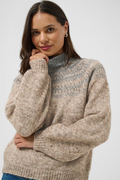 KA Gerda Pullover Knit - brown melange