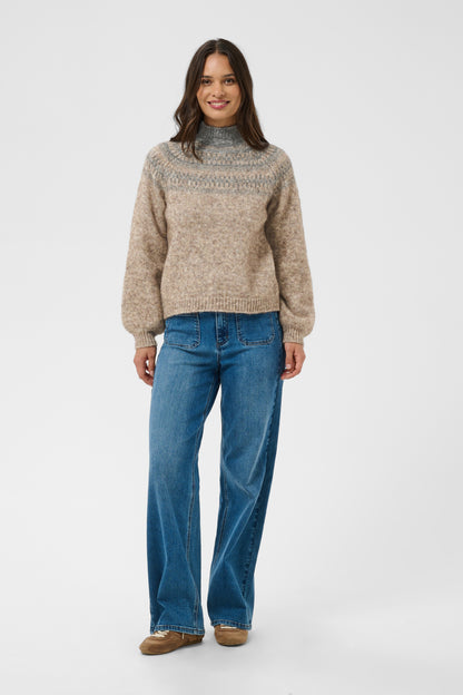 KA Gerda Pullover Knit - brown melange