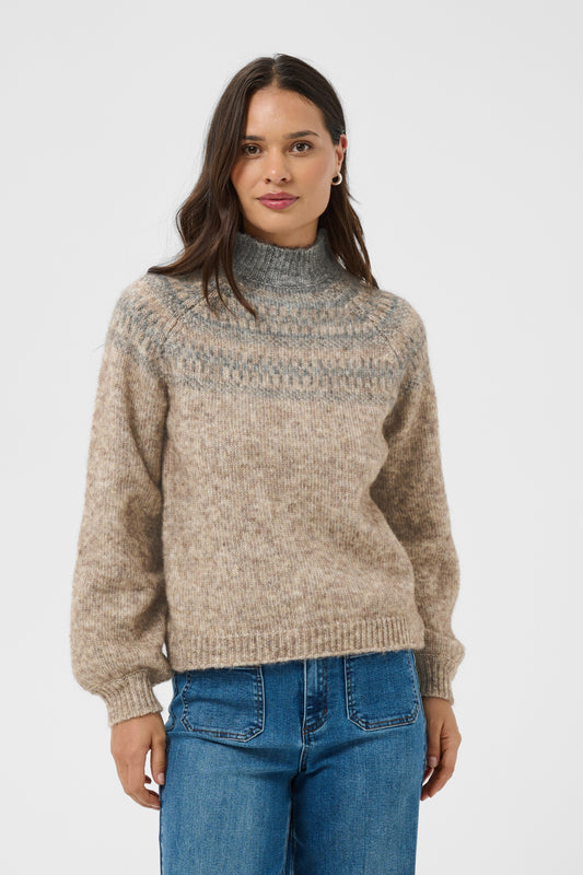 KA Gerda Pullover Knit - brown melange