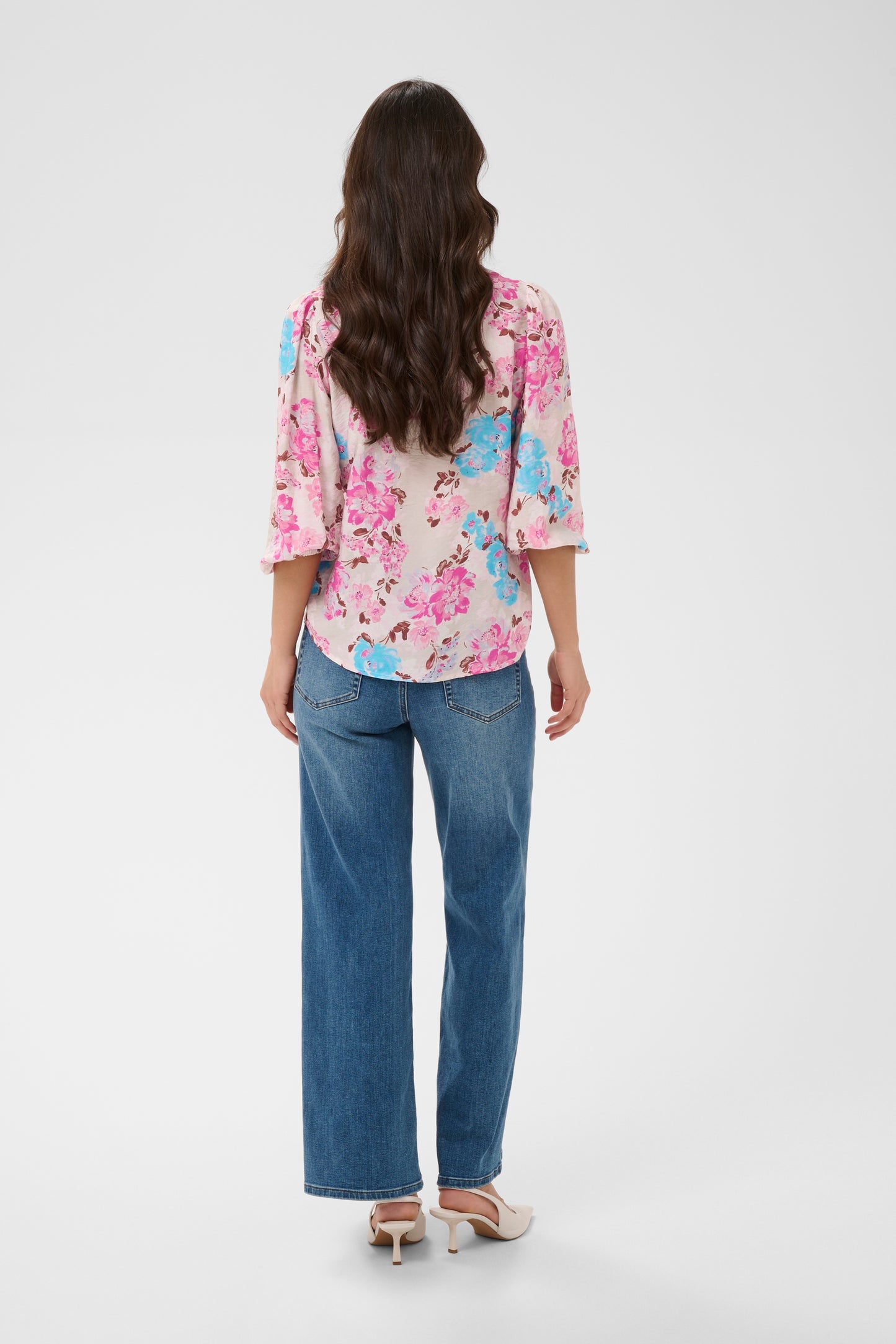 KA Haisley O-neck Blouse - multi colour flower