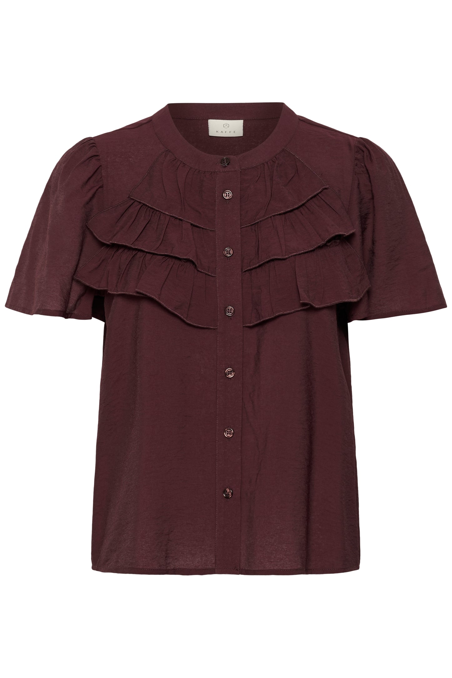 KA Nicole Blouse m/korte ærmer - fudge