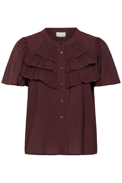 KA Nicole Blouse m/korte ærmer - fudge