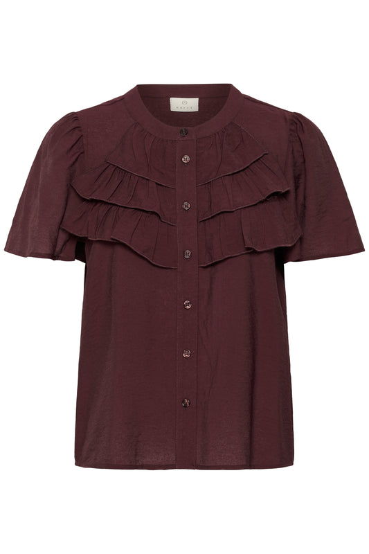 KA Nicole Blouse m/korte ærmer - fudge