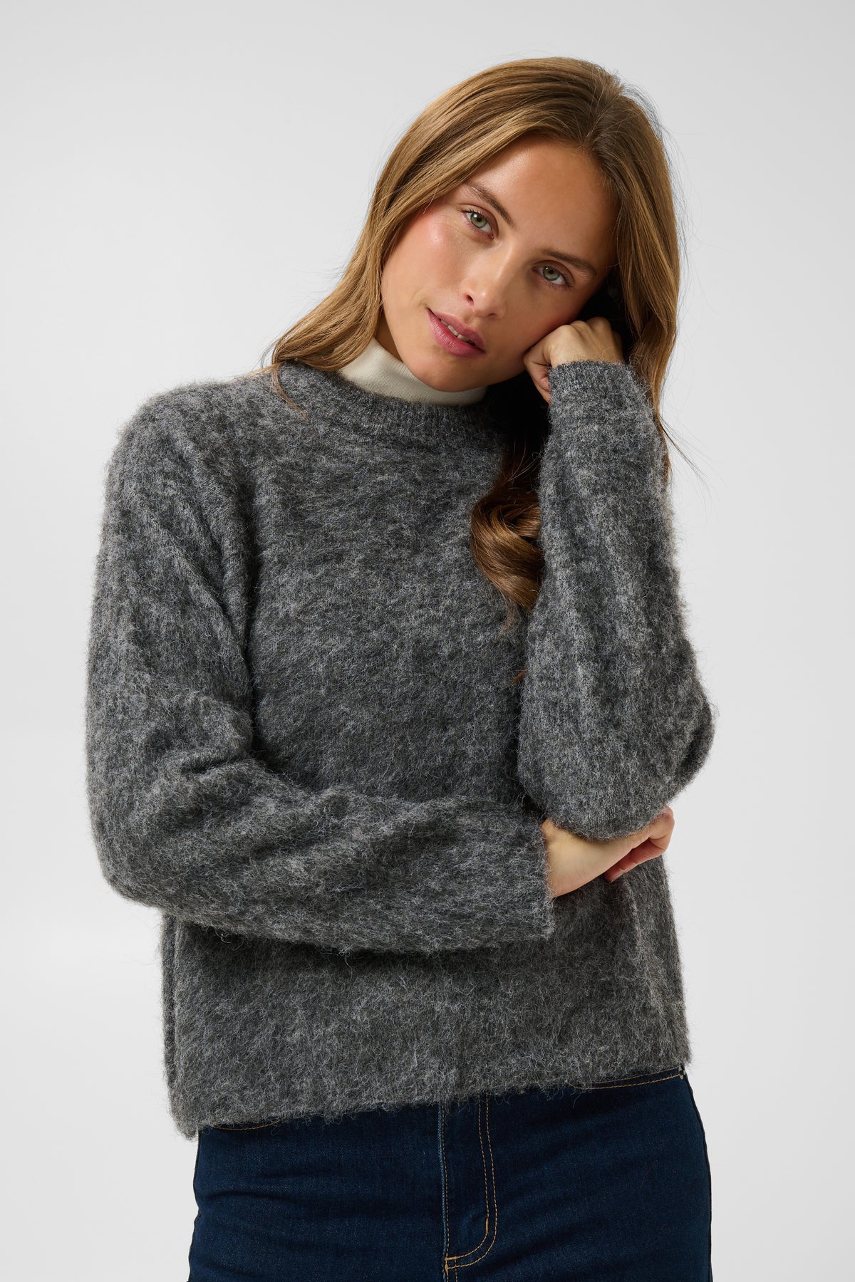 KA Jordan Pullover - Dark Grey Melange