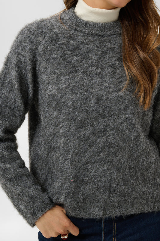 KA Jordan Pullover - Dark Grey Melange