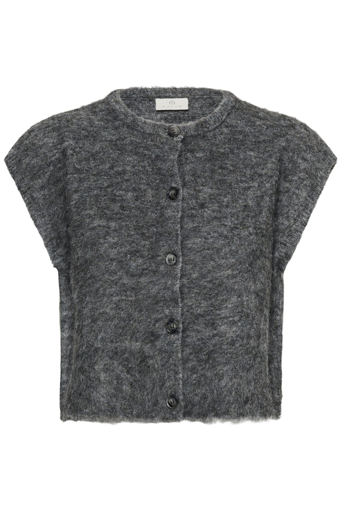 KA Jordan Knit Vest - dark grey melange