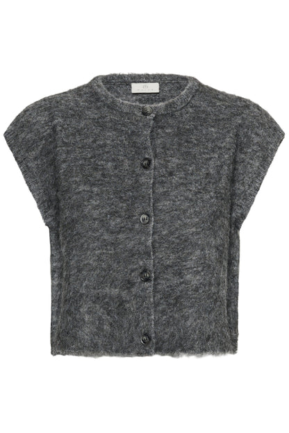 KA Jordan Knit Vest - dark grey melange