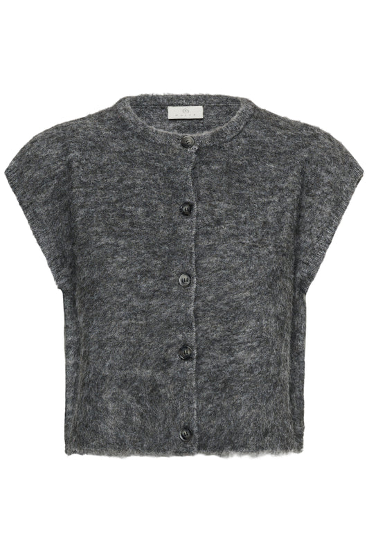 KA Jordan Knit Vest - dark grey melange