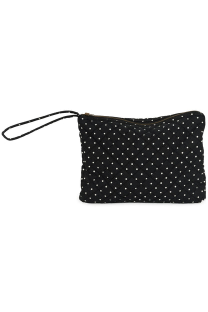 KA Sille Quilted purse - sort m/hvide dots