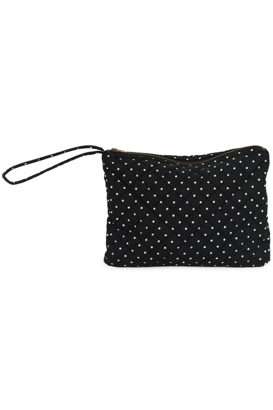 KA Sille Quilted purse - sort m/hvide dots
