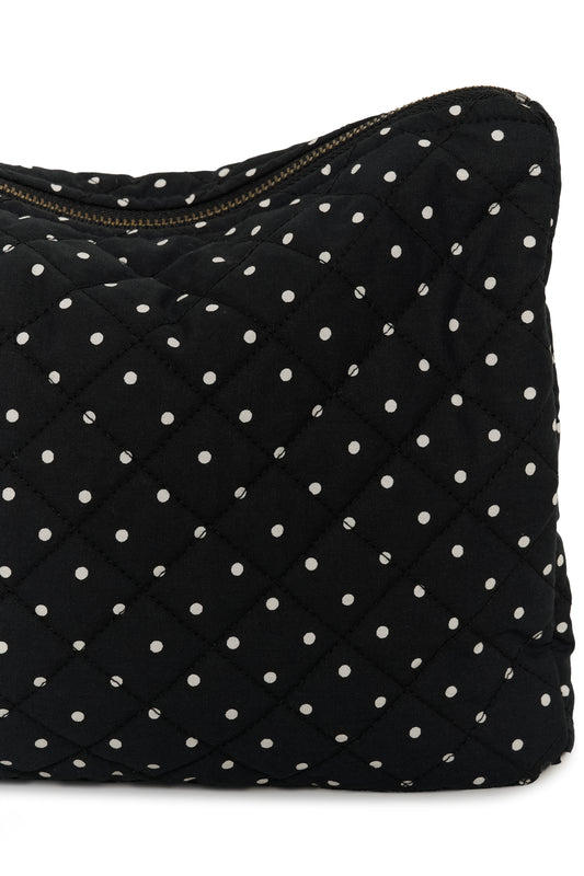 KA Sille Quilted purse - sort m/hvide dots