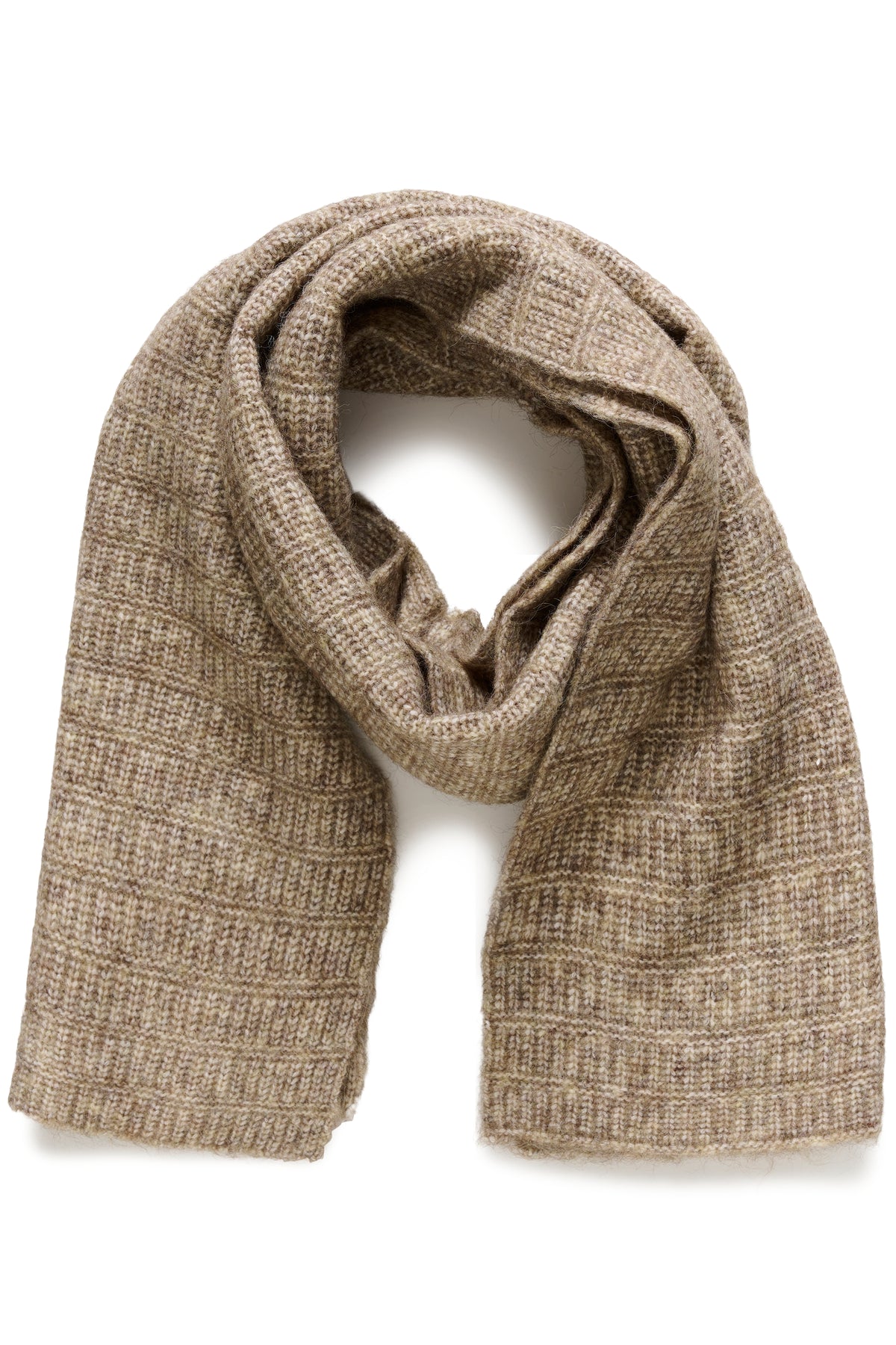KA Kikki Knitted Scarf - Dessert Taupe Melange