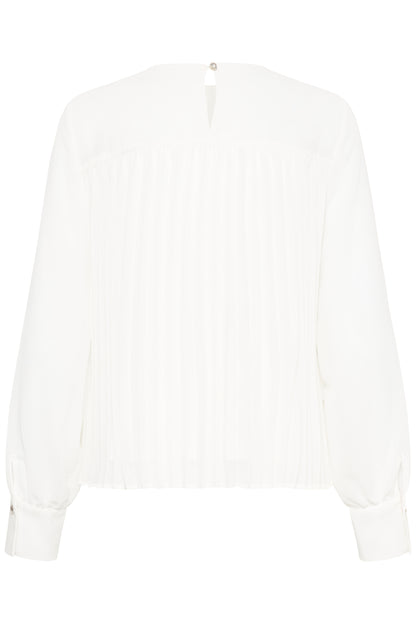 VL VIREFLECT EMBO O-NECK SWEAT - BIRCH hvid