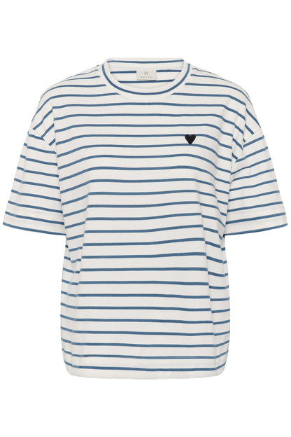 KA Minna T-shirt -chalk/bering sea