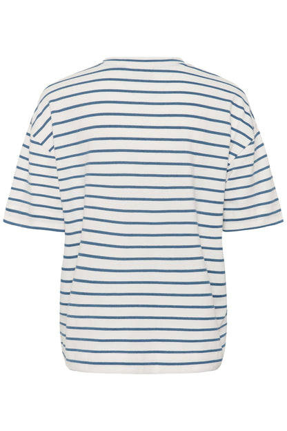 KA Minna T-shirt -chalk/bering sea