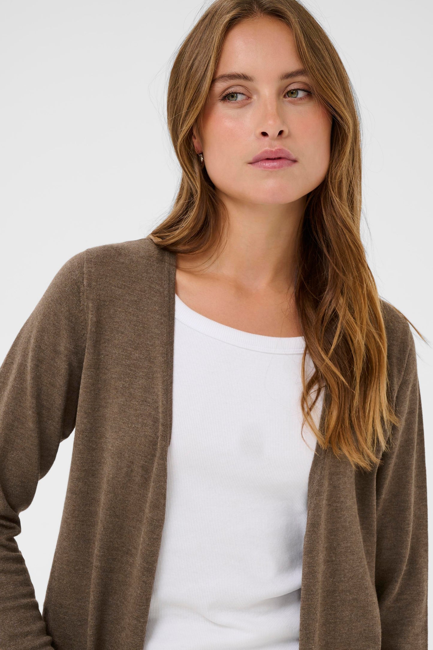 KA Fenia Astrid Cardigan - morel brun melange