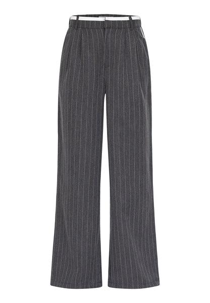 SP GIRA-PA1 pants - grå pinstripe m/hvid piping