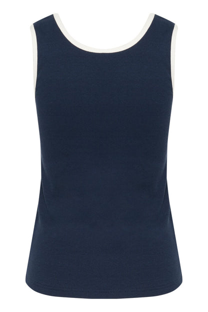 KA Carna contrast Top - marine/hvid