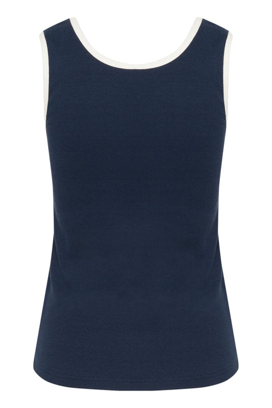 KA Carna contrast Top - marine/hvid