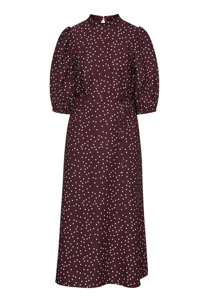 SP VENTIA-Dress - Bordeaux/dot