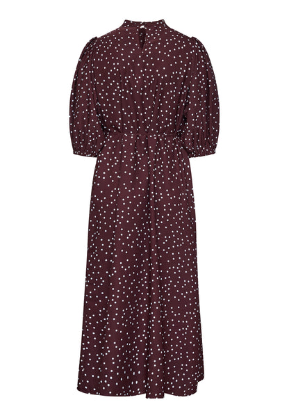 SP VENTIA-Dress - Bordeaux/dot