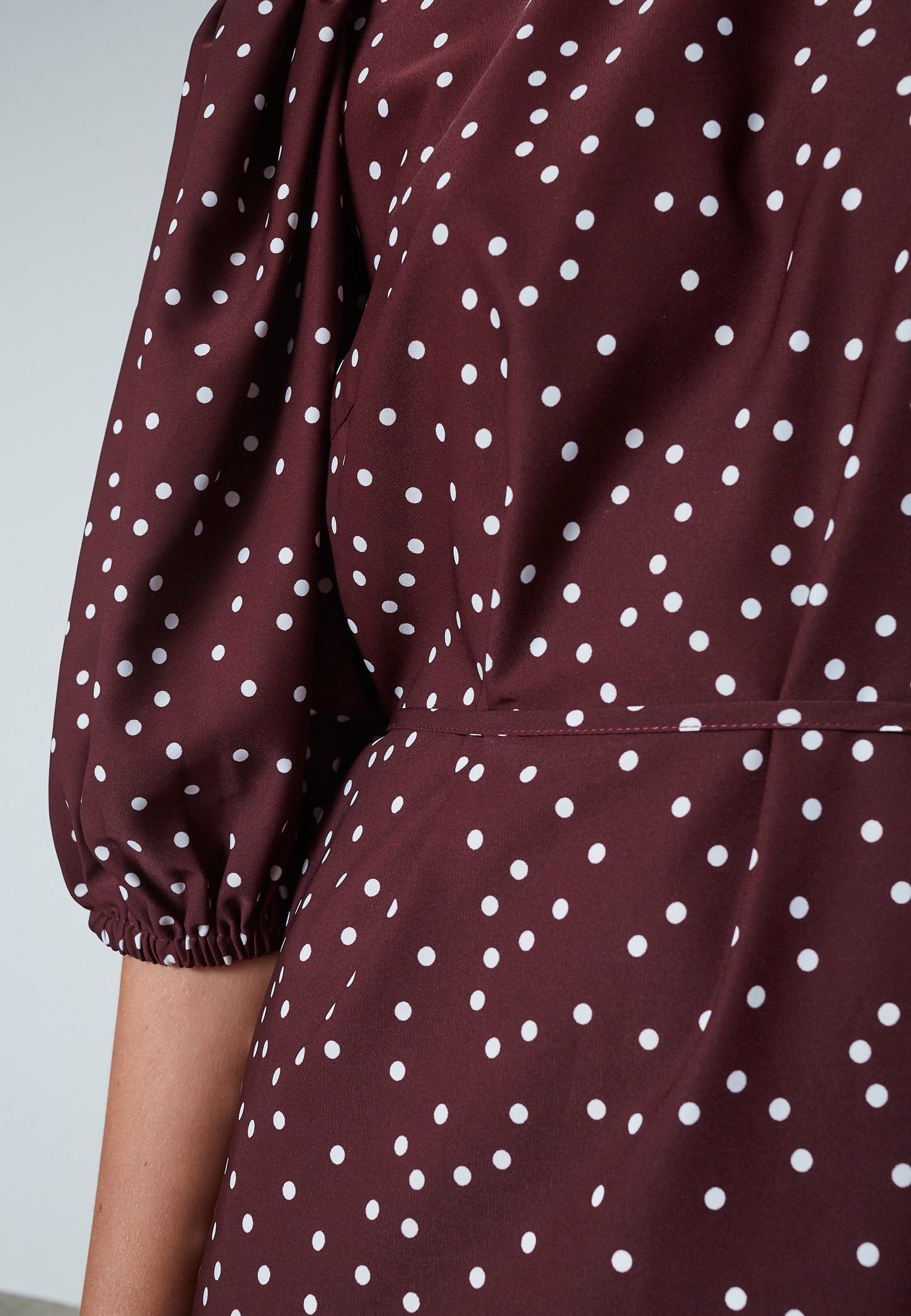 SP VENTIA-Dress - Bordeaux/dot
