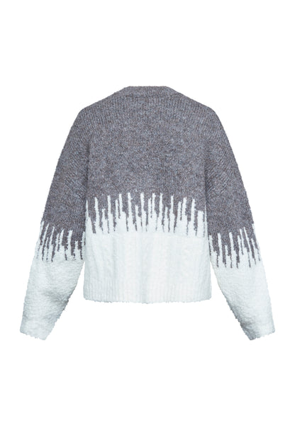 SP LIPSA-PU strik sweater - brown/cream