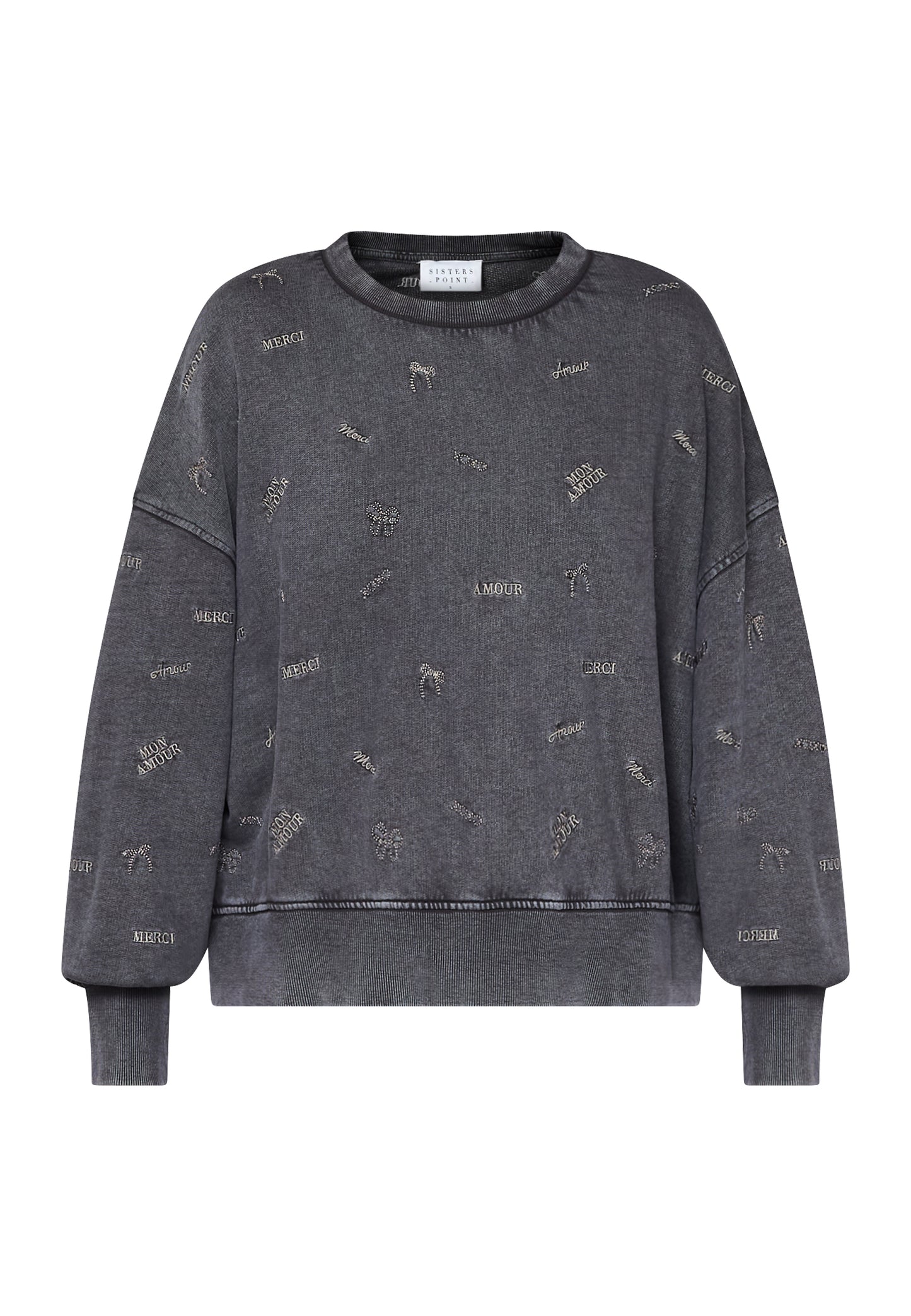 SP HIKE-SW12- Sweat m/fine detaljer - grey wash