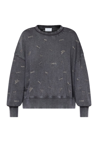 SP HIKE-SW12- Sweat m/fine detaljer - grey wash