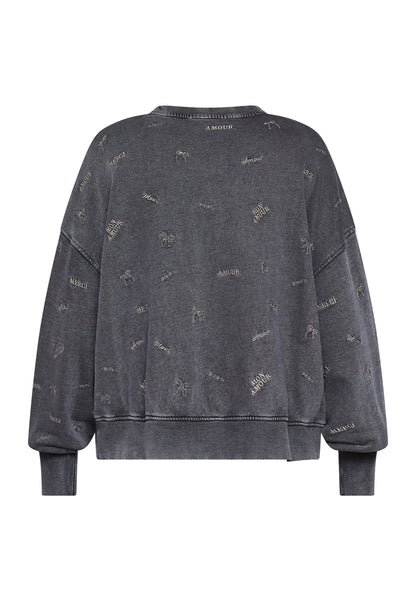 SP HIKE-SW12- Sweat m/fine detaljer - grey wash