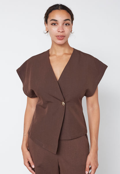 SP GEVELA vest - brown