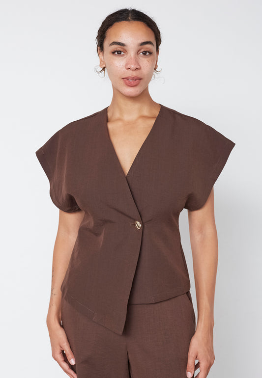 SP GEVELA vest - brown