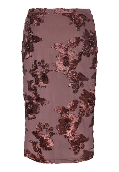 SP SIS Skirt - brown m/fine detaljer