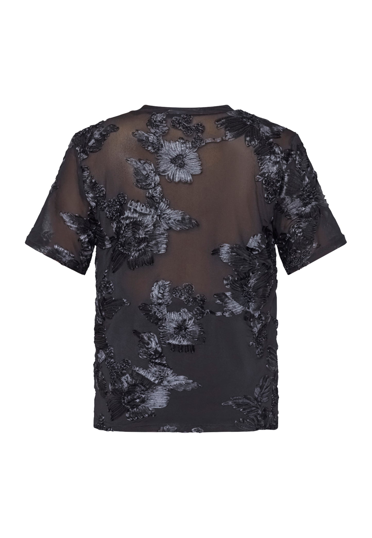 SP SIS-TEE bluse m/fineste detaljer  - sort